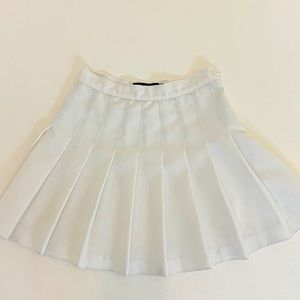American Apparel white pleated tennis skirt